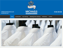 Tablet Screenshot of michaelsdrycleaners-and-launderette.co.uk